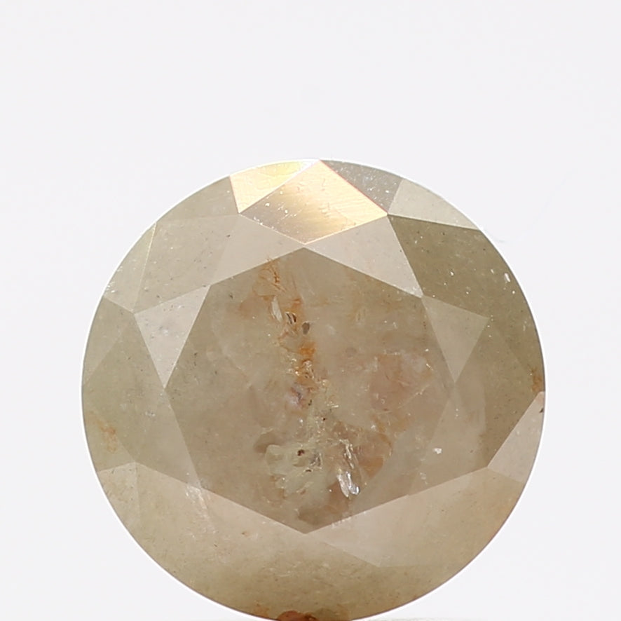 1.58 Carat Fancy Brown Rustic Round Brilliant Cut Natural Loose Diamond